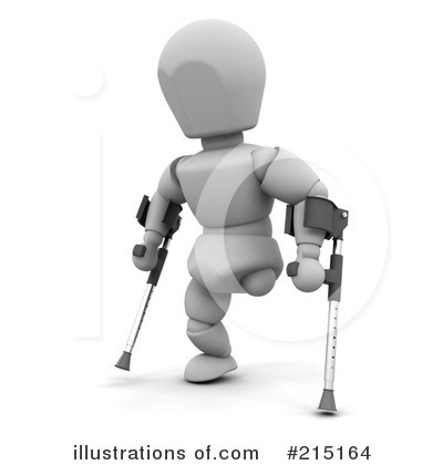 Royalty-Free (RF) Crutches Clipart Illustration by KJ Pargeter - Stock Sample #215164