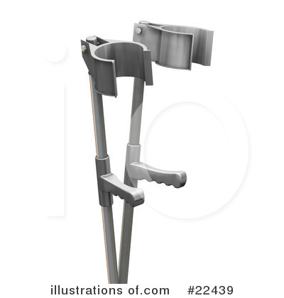 Royalty-Free (RF) Crutches Clipart Illustration by KJ Pargeter - Stock Sample #22439