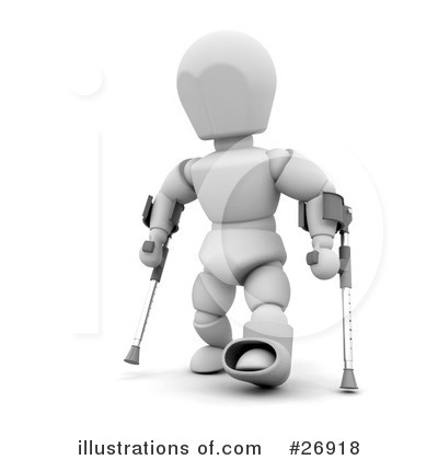 Royalty-Free (RF) Crutches Clipart Illustration by KJ Pargeter - Stock Sample #26918