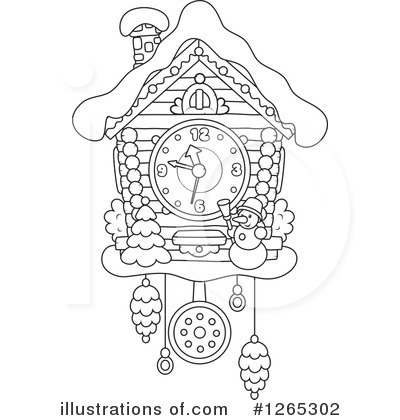 Royalty-Free (RF) Cuckoo Clock Clipart Illustration by Alex Bannykh - Stock Sample #1265302