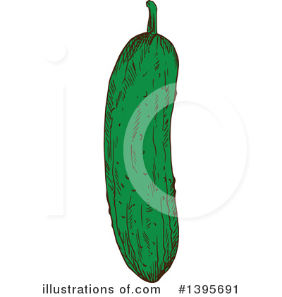 Cucumber Clipart #1395691 by Vector Tradition SM