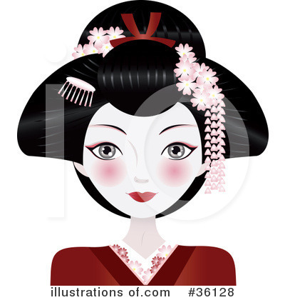 Geisha Clipart #36128 by Melisende Vector