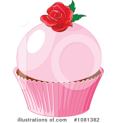 Royalty-Free (RF) Cupcake Clipart Illustration by Pushkin - Stock Sample #1081382