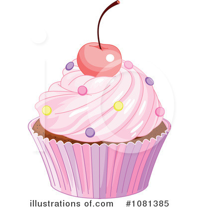 Royalty-Free (RF) Cupcake Clipart Illustration by Pushkin - Stock Sample #1081385
