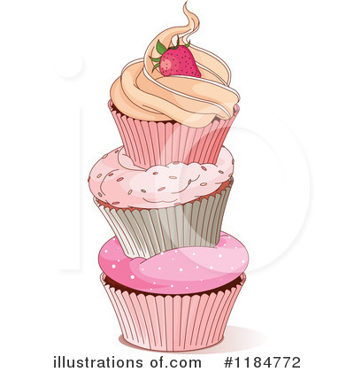 Royalty-Free (RF) Cupcake Clipart Illustration by Pushkin - Stock Sample #1184772