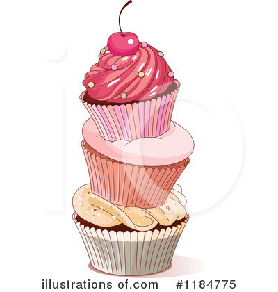 Royalty-Free (RF) Cupcake Clipart Illustration by Pushkin - Stock Sample #1184775