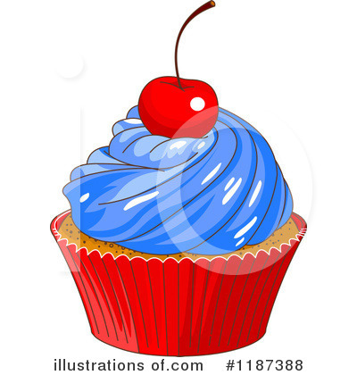 Royalty-Free (RF) Cupcake Clipart Illustration by Pushkin - Stock Sample #1187388