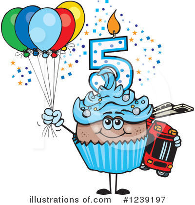 Royalty-Free (RF) Cupcake Clipart Illustration by Dennis Holmes Designs - Stock Sample #1239197