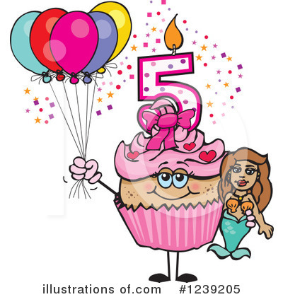 Royalty-Free (RF) Cupcake Clipart Illustration by Dennis Holmes Designs - Stock Sample #1239205