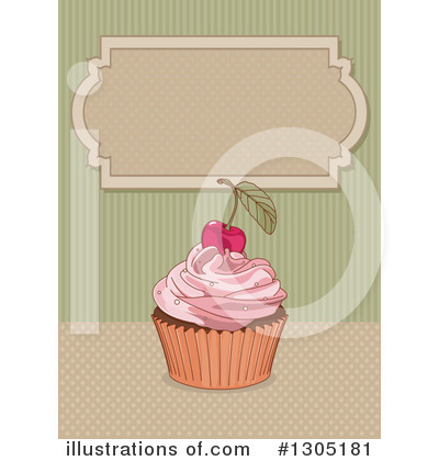 Royalty-Free (RF) Cupcake Clipart Illustration by Pushkin - Stock Sample #1305181