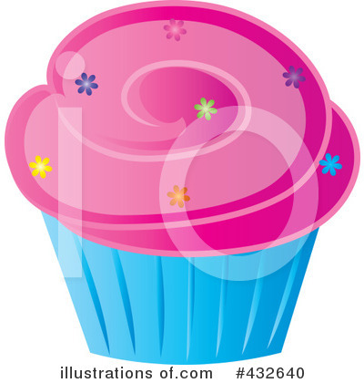 Royalty-Free (RF) Cupcake Clipart Illustration by Pams Clipart - Stock Sample #432640