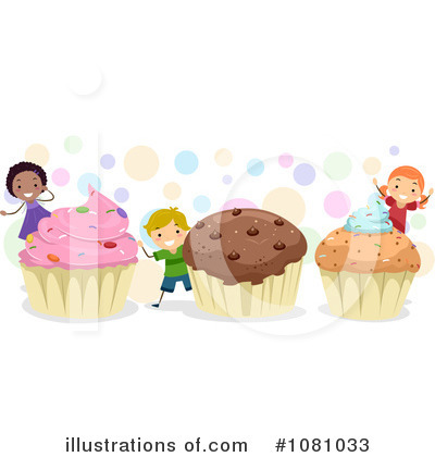 Royalty-Free (RF) Cupcakes Clipart Illustration by BNP Design Studio - Stock Sample #1081033