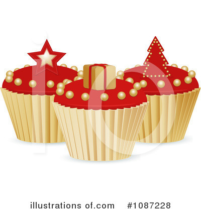 Royalty-Free (RF) Cupcakes Clipart Illustration by elaineitalia - Stock Sample #1087228