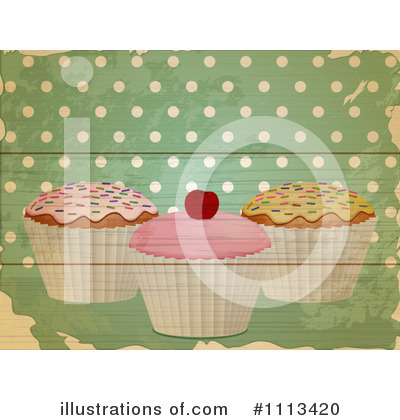 Royalty-Free (RF) Cupcakes Clipart Illustration by elaineitalia - Stock Sample #1113420