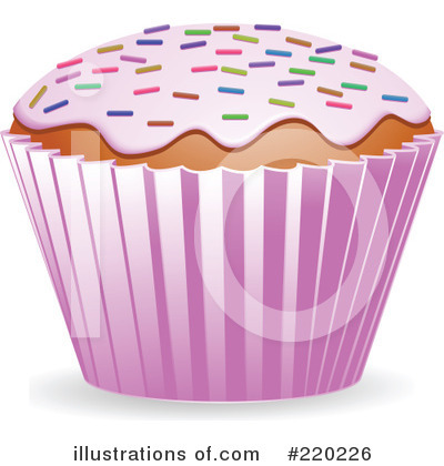 Royalty-Free (RF) Cupcakes Clipart Illustration by elaineitalia - Stock Sample #220226