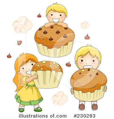 Royalty-Free (RF) Cupcakes Clipart Illustration by BNP Design Studio - Stock Sample #230283