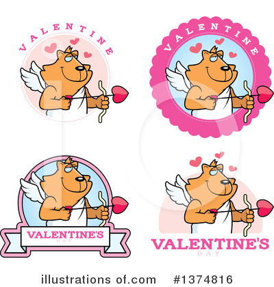 Royalty-Free (RF) Cupid Cat Clipart Illustration by Cory Thoman - Stock Sample #1374816