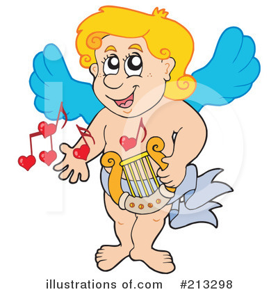 Royalty-Free (RF) Cupid Clipart Illustration by visekart - Stock Sample #213298