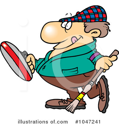 Royalty-Free (RF) Curling Clipart Illustration by toonaday - Stock Sample #1047241