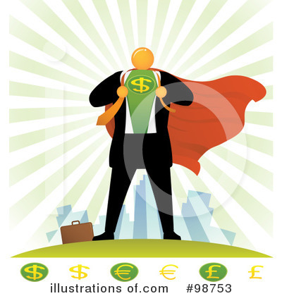 Royalty-Free (RF) Currency Clipart Illustration by Qiun - Stock Sample #98753