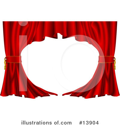 Theater Curtains Clipart #13904 by AtStockIllustration