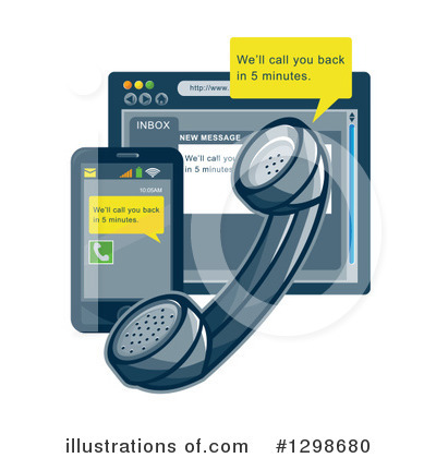 Cell Phone Clipart #1298680 by patrimonio
