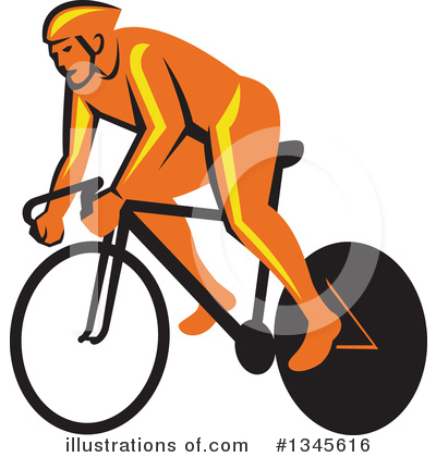 Royalty-Free (RF) Cyclist Clipart Illustration by patrimonio - Stock Sample #1345616