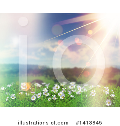 Royalty-Free (RF) Daisies Clipart Illustration by KJ Pargeter - Stock Sample #1413845
