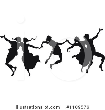 Royalty-Free (RF) Dancing Clipart Illustration by Prawny Vintage - Stock Sample #1109576