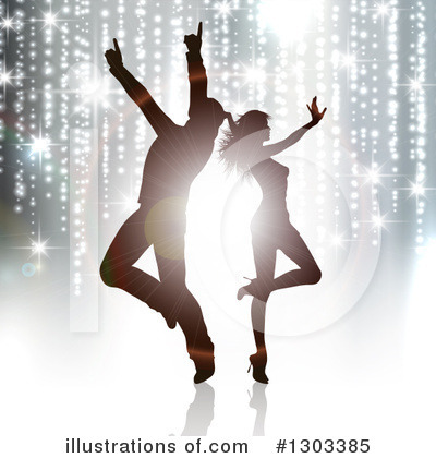 Silhouetted Dancers Clipart #1303385 by KJ Pargeter