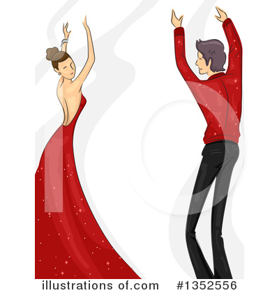 Royalty-Free (RF) Dancing Clipart Illustration by BNP Design Studio - Stock Sample #1352556