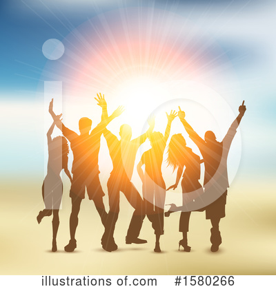 Beach Party Clipart #1580266 by KJ Pargeter