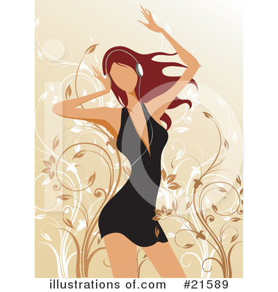 Royalty-Free (RF) Dancing Clipart Illustration by OnFocusMedia - Stock Sample #21589
