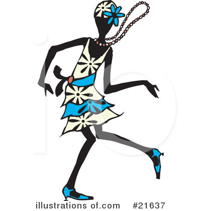 Royalty-Free (RF) Dancing Clipart Illustration by Steve Klinkel - Stock Sample #21637
