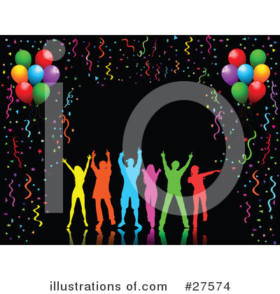 Party Balloons Clipart #27574 by KJ Pargeter