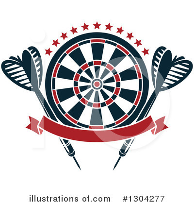 Royalty-Free (RF) Darts Clipart Illustration by Vector Tradition SM - Stock Sample #1304277