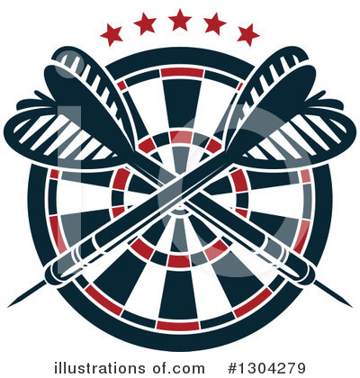 Royalty-Free (RF) Darts Clipart Illustration by Vector Tradition SM - Stock Sample #1304279