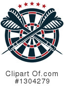 Darts Clipart #1304279 by Vector Tradition SM