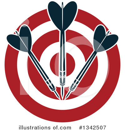 Royalty-Free (RF) Darts Clipart Illustration by Vector Tradition SM - Stock Sample #1342507