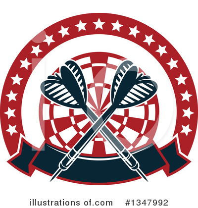 Dartboard Clipart #1347992 by Vector Tradition SM