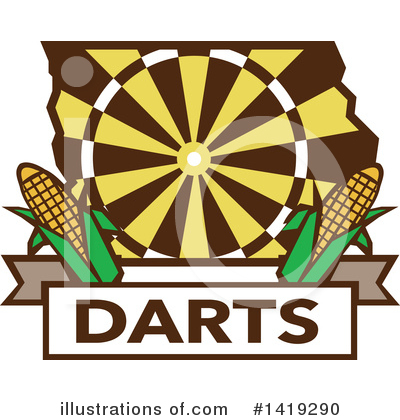 Royalty-Free (RF) Darts Clipart Illustration by patrimonio - Stock Sample #1419290