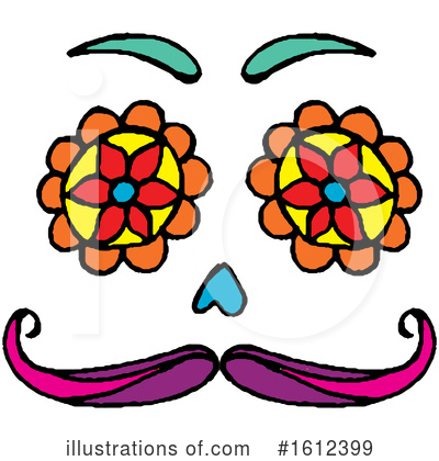Royalty-Free (RF) Day Of The Dead Clipart Illustration by Cherie Reve - Stock Sample #1612399