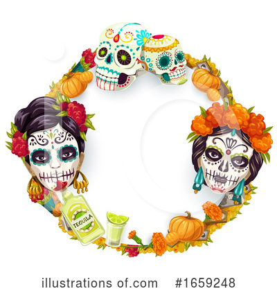 Royalty-Free (RF) Day Of The Dead Clipart Illustration by Vector Tradition SM - Stock Sample #1659248