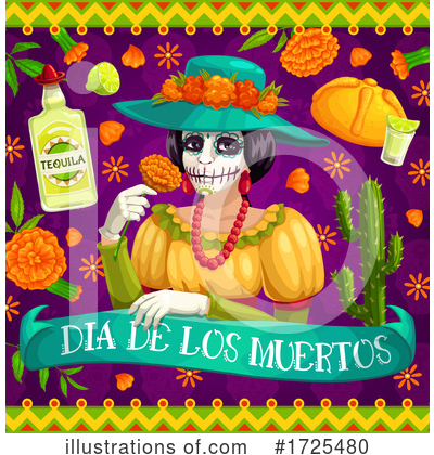 Royalty-Free (RF) Day Of The Dead Clipart Illustration by Vector Tradition SM - Stock Sample #1725480