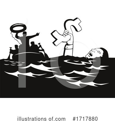 Drowning Clipart #1717880 by patrimonio