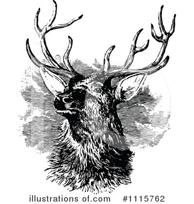 Royalty-Free (RF) Deer Clipart Illustration by Prawny Vintage - Stock Sample #1115762