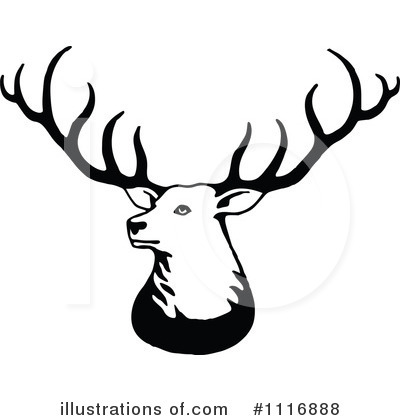Royalty-Free (RF) Deer Clipart Illustration by Prawny Vintage - Stock Sample #1116888