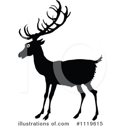 Royalty-Free (RF) Deer Clipart Illustration by Prawny Vintage - Stock Sample #1119615