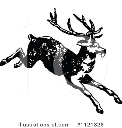 Royalty-Free (RF) Deer Clipart Illustration by Prawny Vintage - Stock Sample #1121328
