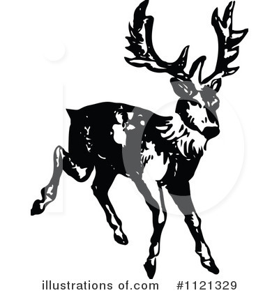 Royalty-Free (RF) Deer Clipart Illustration by Prawny Vintage - Stock Sample #1121329